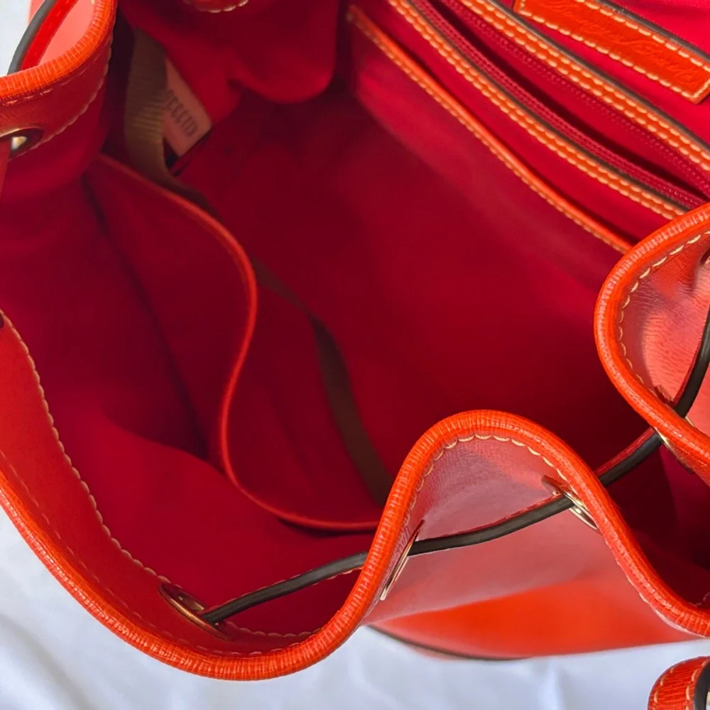 Dooney & Bourke Saffiano Kendall Crossbody Fall Tomato Bag Purse NEW - Picture 6 of 16